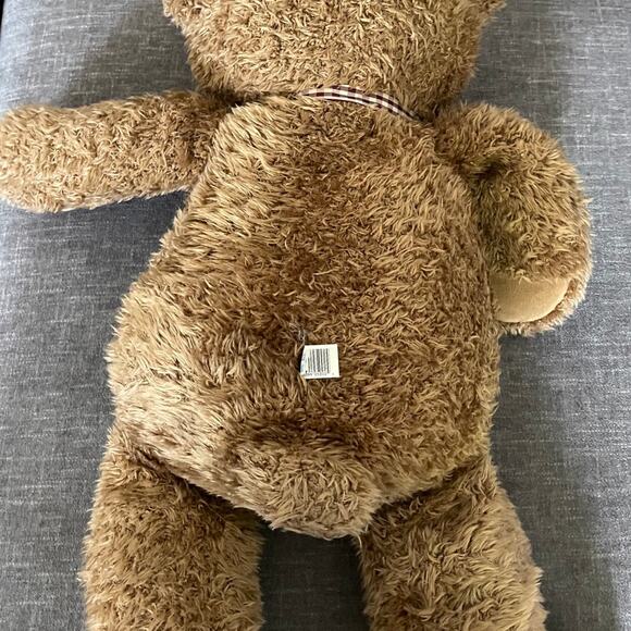 Gund Heads & Tales Teddy Bear Brown Gingham Bow Plush 27 “Sitting Stuffed Animal - Picture 4 of 4